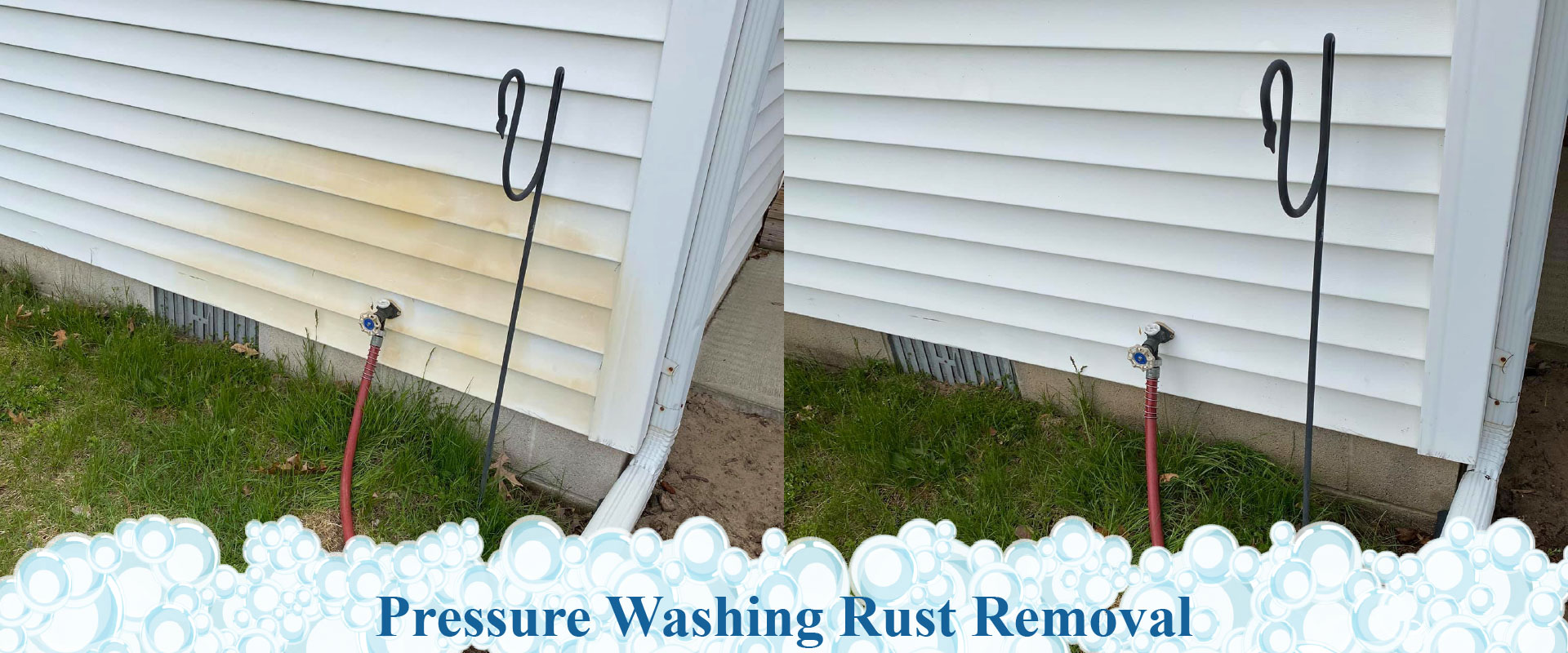 pressure washing rust removal concrete