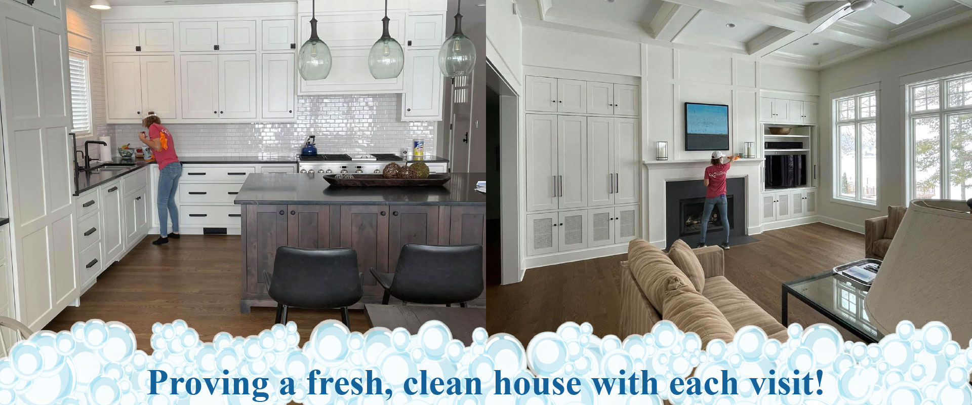 residential home cleaning providing a fresh, clean house with each visit